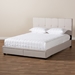 Baxton Studio Netti Beige Fabric Upholstered 2-Drawer King Size Platform Storage Bed - Netti-Beige-King