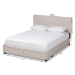 Baxton Studio Netti Beige Fabric Upholstered 2-Drawer King Size Platform Storage Bed - Netti-Beige-King