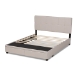 Baxton Studio Netti Beige Fabric Upholstered 2-Drawer King Size Platform Storage Bed - Netti-Beige-King