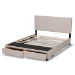 Baxton Studio Netti Beige Fabric Upholstered 2-Drawer King Size Platform Storage Bed - Netti-Beige-King
