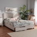 Baxton Studio Netti Beige Fabric Upholstered 2-Drawer King Size Platform Storage Bed - Netti-Beige-King