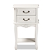 Baxton Studio Gabrielle Traditional French Country Provincial White-Finished 2-Drawer Wood End Table - ETASW-06-White-ET