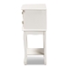 Baxton Studio Gabrielle Traditional French Country Provincial White-Finished 2-Drawer Wood End Table - ETASW-06-White-ET