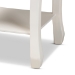Baxton Studio Gabrielle Traditional French Country Provincial White-Finished 2-Drawer Wood End Table - ETASW-06-White-ET