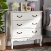 Baxton Studio Gabrielle Traditional French Country Provincial White-Finished 3-Drawer Wood Storage Cabinet - ETASW-08-White-3DW-Cabinet