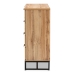 Baxton Studio Reid Modern and Contemporary Industrial Oak Finished Wood and Black Metal 4-Drawer Dresser - CH8000-Oak/Black-4DW-Dresser