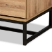 Baxton Studio Reid Modern and Contemporary Industrial Oak Finished Wood and Black Metal 4-Drawer Dresser - CH8000-Oak/Black-4DW-Dresser