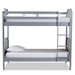 Baxton Studio Mariana Traditional Transitional Grey Finished Wood Twin Size Bunk Bed - Mariana-Grey-Twin Bunk Bed