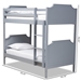 Baxton Studio Mariana Traditional Transitional Grey Finished Wood Twin Size Bunk Bed - Mariana-Grey-Twin Bunk Bed