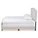Baxton Studio Morgan Modern Transitional Beige Fabric Upholstered King Size Panel Bed - Morgan-Beige-King