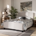 Baxton Studio Morgan Modern Transitional Beige Fabric Upholstered King Size Panel Bed - Morgan-Beige-King
