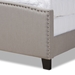 Baxton Studio Morgan Modern Transitional Grey Fabric Upholstered Queen Size Panel Bed - Morgan-Grey-Queen