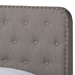 Baxton Studio Annalisa Modern Transitional Grey Fabric Upholstered Button Tufted Full Size Panel Bed - Annalisa-Grey-Full