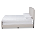 Baxton Studio Marion Modern Transitional Beige Fabric Upholstered Button Tufted Full Size Panel Bed - Marion-Beige-Full