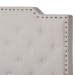 Baxton Studio Marion Modern Transitional Beige Fabric Upholstered Button Tufted Full Size Panel Bed - Marion-Beige-Full