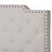 Baxton Studio Marion Modern Transitional Beige Fabric Upholstered Button Tufted Full Size Panel Bed - Marion-Beige-Full