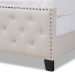 Baxton Studio Marion Modern Transitional Beige Fabric Upholstered Button Tufted Full Size Panel Bed - Marion-Beige-Full
