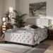 Baxton Studio Marion Modern Transitional Beige Fabric Upholstered Button Tufted Full Size Panel Bed - Marion-Beige-Full