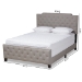 Baxton Studio Marion Modern Transitional Grey Fabric Upholstered Button Tufted King Size Panel Bed - Marion-Grey-King