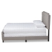 Baxton Studio Marion Modern Transitional Grey Fabric Upholstered Button Tufted King Size Panel Bed - Marion-Grey-King