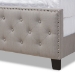 Baxton Studio Marion Modern Transitional Grey Fabric Upholstered Button Tufted King Size Panel Bed - Marion-Grey-King