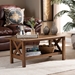 Baxton Studio Reese Traditional Transitional Walnut Brown Finished Rectangular Wood Coffee Table - SW5208-Walnut-M17-CT