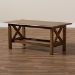 Baxton Studio Reese Traditional Transitional Walnut Brown Finished Rectangular Wood Coffee Table - SW5208-Walnut-M17-CT