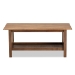 Baxton Studio Rylie Traditional Transitional Mission Style Walnut Brown Finished Rectangular Wood Coffee Table - SW135-Walnut-M17-CT
