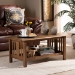 Baxton Studio Rylie Traditional Transitional Mission Style Walnut Brown Finished Rectangular Wood Coffee Table - SW135-Walnut-M17-CT