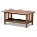 Baxton Studio Rylie Traditional Transitional Mission Style Walnut Brown Finished Rectangular Wood Coffee Table - SW135-Walnut-M17-CT