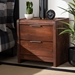 Baxton Studio Torres Modern and Contemporary Brown Oak Finished 2-Drawer Wood Nightstand - Torres-Rain Oak-NS