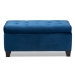 Baxton Studio Michaela Modern and Contemporary Navy Blue Velvet Fabric Upholstered Storage Ottoman - WS-20091-Navy Blue Velvet-Otto