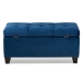 Baxton Studio Michaela Modern and Contemporary Navy Blue Velvet Fabric Upholstered Storage Ottoman - WS-20091-Navy Blue Velvet-Otto