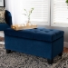 Baxton Studio Michaela Modern and Contemporary Navy Blue Velvet Fabric Upholstered Storage Ottoman - WS-20091-Navy Blue Velvet-Otto