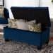 Baxton Studio Michaela Modern and Contemporary Navy Blue Velvet Fabric Upholstered Storage Ottoman - WS-20091-Navy Blue Velvet-Otto