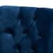 Baxton Studio Remy Modern Transitional Navy Blue Velvet Fabric Upholstered Espresso Finished 2-Piece Wood Dining Chair Set - WS-F458-Navy Blue Velvet/Espresso-DC
