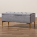 Baxton Studio Valere Glam and Luxe Grey Velvet Fabric Upholstered Gold Finished Button Tufted Storage Ottoman - WS-H68-GD-Grey Velvet/Gold-Otto
