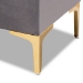 Baxton Studio Valere Glam and Luxe Grey Velvet Fabric Upholstered Gold Finished Button Tufted Storage Ottoman - WS-H68-GD-Grey Velvet/Gold-Otto