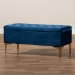Baxton Studio Valere Glam and Luxe Navy Blue Velvet Fabric Upholstered Gold Finished Button Tufted Storage Ottoman - WS-H68-GD-Navy Blue Velvet/Gold-Otto