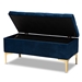 Baxton Studio Valere Glam and Luxe Navy Blue Velvet Fabric Upholstered Gold Finished Button Tufted Storage Ottoman - WS-H68-GD-Navy Blue Velvet/Gold-Otto