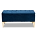 Baxton Studio Valere Glam and Luxe Navy Blue Velvet Fabric Upholstered Gold Finished Button Tufted Storage Ottoman - WS-H68-GD-Navy Blue Velvet/Gold-Otto