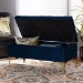Baxton Studio Valere Glam and Luxe Navy Blue Velvet Fabric Upholstered Gold Finished Button Tufted Storage Ottoman - WS-H68-GD-Navy Blue Velvet/Gold-Otto