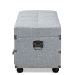 Baxton Studio Flynn Modern Transitional Grey Fabric Upholstered 2-Drawer Storage Trunk Ottoman - JY19A416-Grey-Otto
