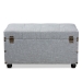 Baxton Studio Flynn Modern Transitional Grey Fabric Upholstered 2-Drawer Storage Trunk Ottoman - JY19A416-Grey-Otto