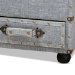 Baxton Studio Flynn Modern Transitional Grey Fabric Upholstered 2-Drawer Storage Trunk Ottoman - JY19A416-Grey-Otto