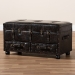 Baxton Studio Callum Modern Transitional Distressed Dark Brown Faux Leather Upholstered 2-Drawer Storage Trunk Ottoman - JY19A418-Brown-Otto