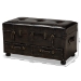 Baxton Studio Callum Modern Transitional Distressed Dark Brown Faux Leather Upholstered 2-Drawer Storage Trunk Ottoman - JY19A418-Brown-Otto