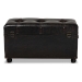 Baxton Studio Callum Modern Transitional Distressed Dark Brown Faux Leather Upholstered 2-Drawer Storage Trunk Ottoman - JY19A418-Brown-Otto