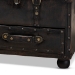Baxton Studio Callum Modern Transitional Distressed Dark Brown Faux Leather Upholstered 2-Drawer Storage Trunk Ottoman - JY19A418-Brown-Otto