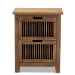 Baxton Studio Clement Rustic Transitional Medium Oak Finished 2-Drawer Wood Spindle End Table - LD19A004-Medium Oak-ET
